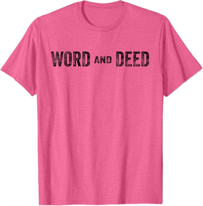 Pink Heather Men T-Shirt - Word and Deed